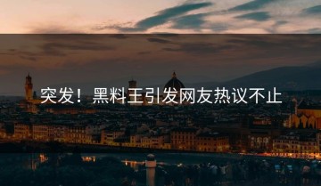 突发！黑料王引发网友热议不止