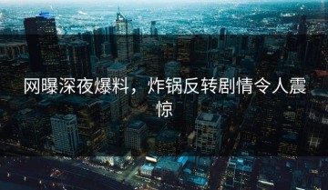 网曝深夜爆料，炸锅反转剧情令人震惊