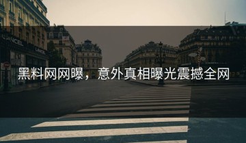 黑料网网曝，意外真相曝光震撼全网
